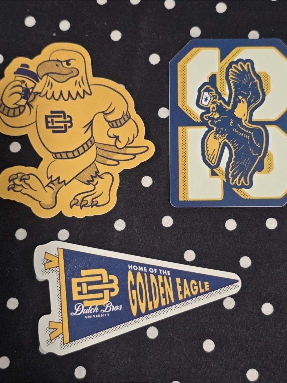 Set of 3 Dutch Bros University Stickers *IN HAND*
